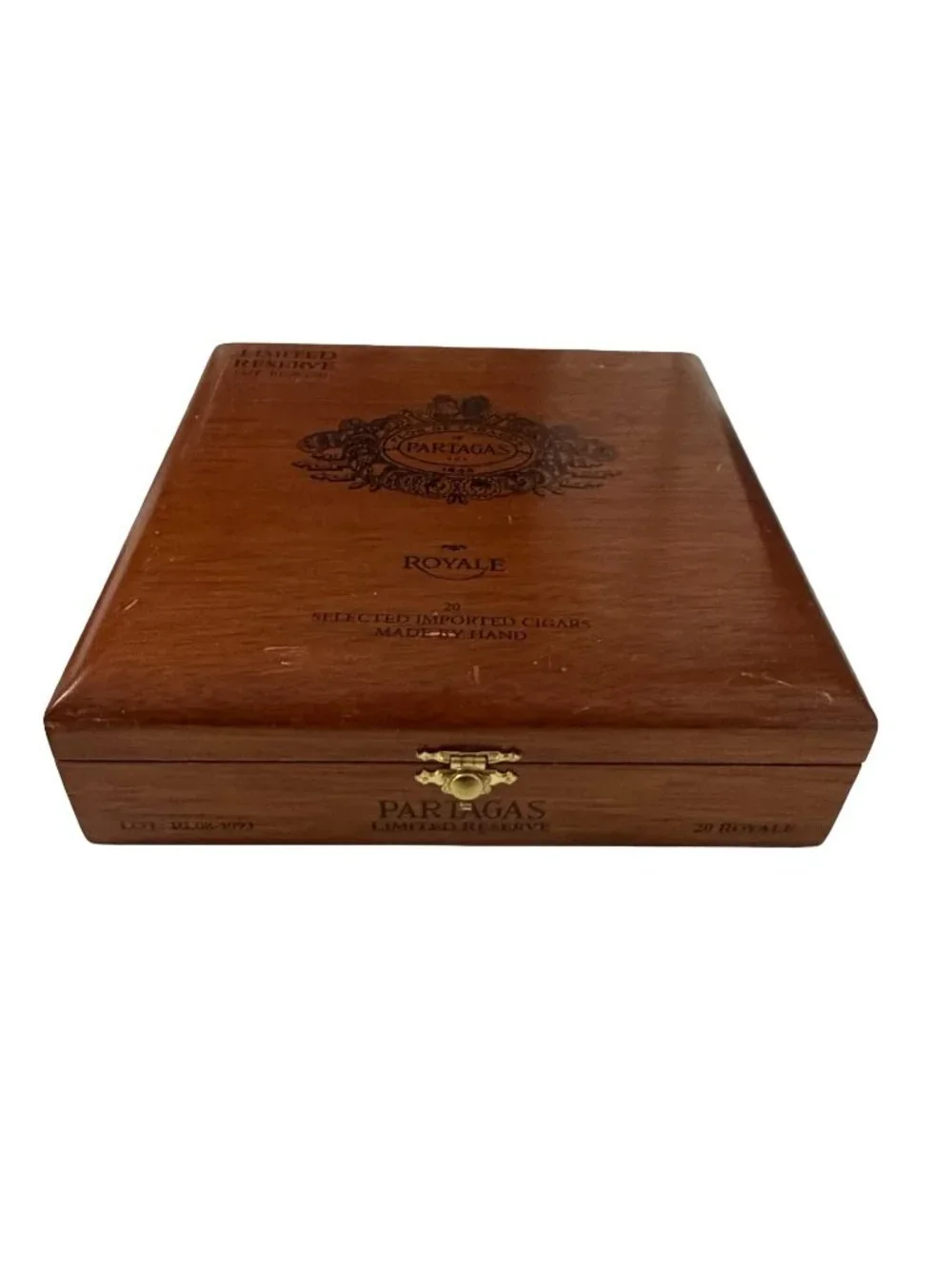 Vintage Partagas Limited Reserve Royale Cigar Box Wooden Humidor Presentation Bo
